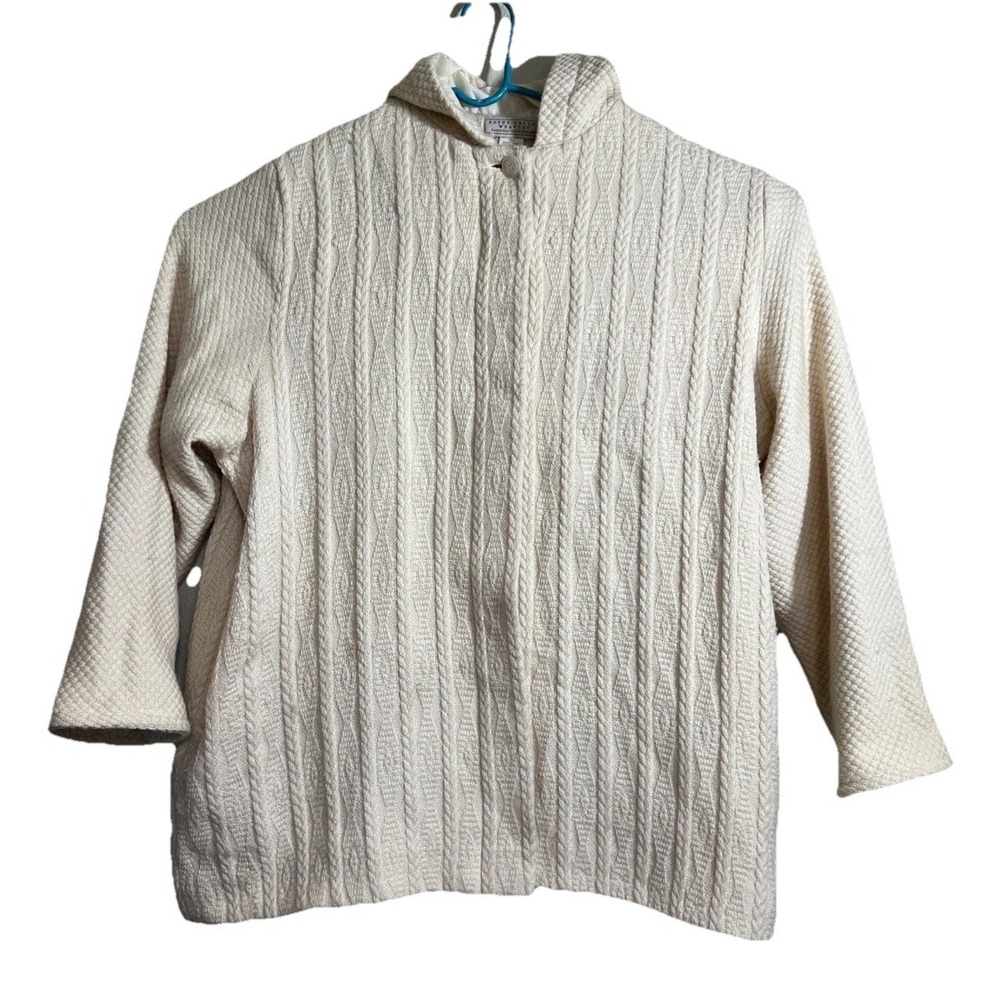 Boyne Valley Weavers Jacket Womens Size 2X 100% Merino Wool Knit Made In Ireland